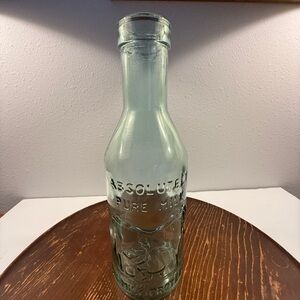 Vintage Glass Milk Bottle